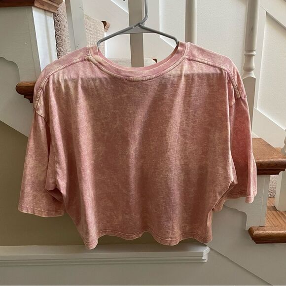 Double Zero Acid Wash Cropped Tee - Picture 2 of 3